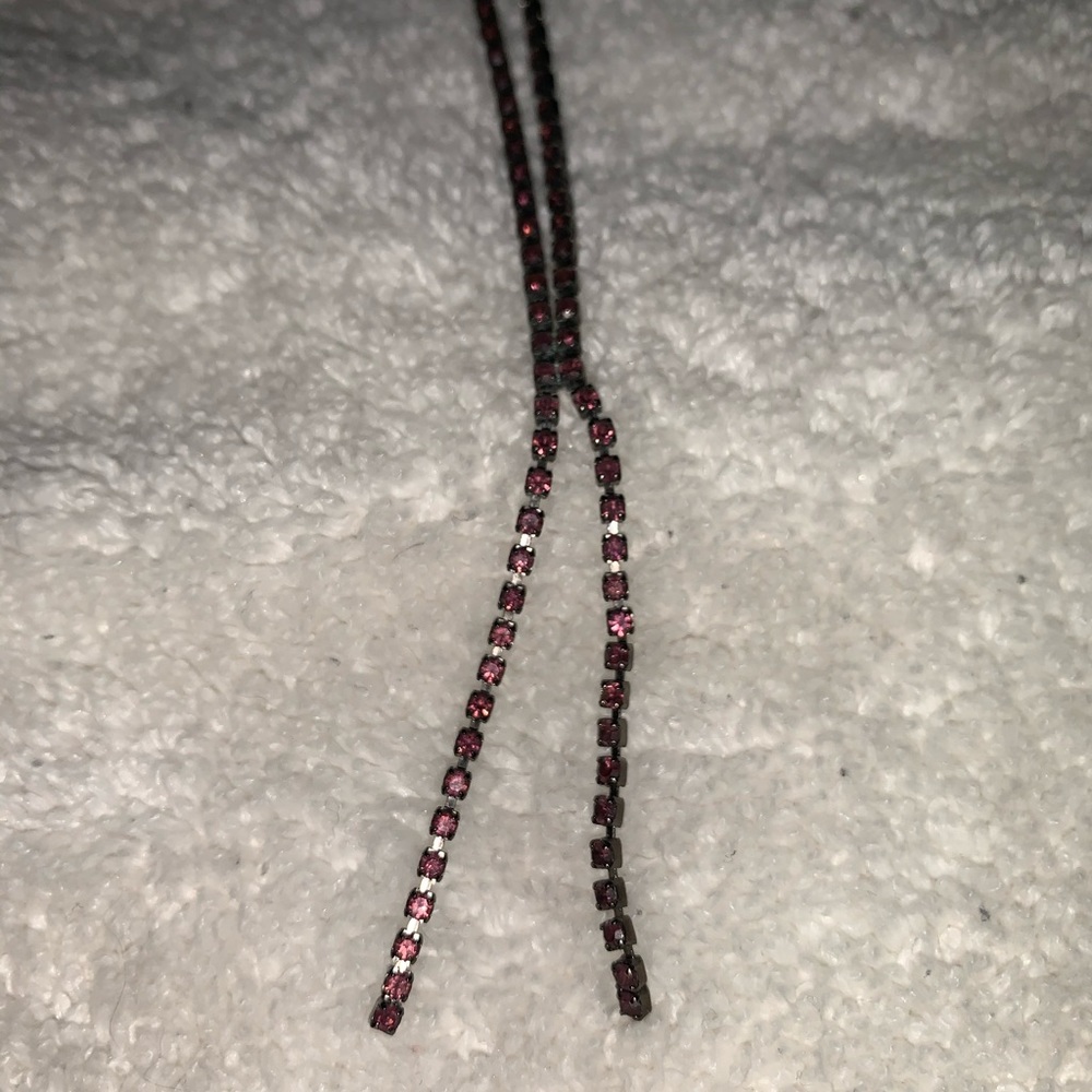 💜 3 for $20 Deal Dark Purple Rhinestone Necklace